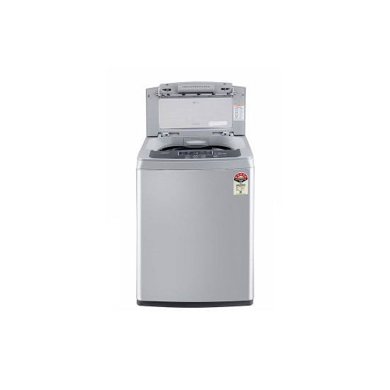 LG (6.5 kg) Top Load Washing Machine with Smart Inverter Motor (T65SKSF4ZD), Middle Free Silver